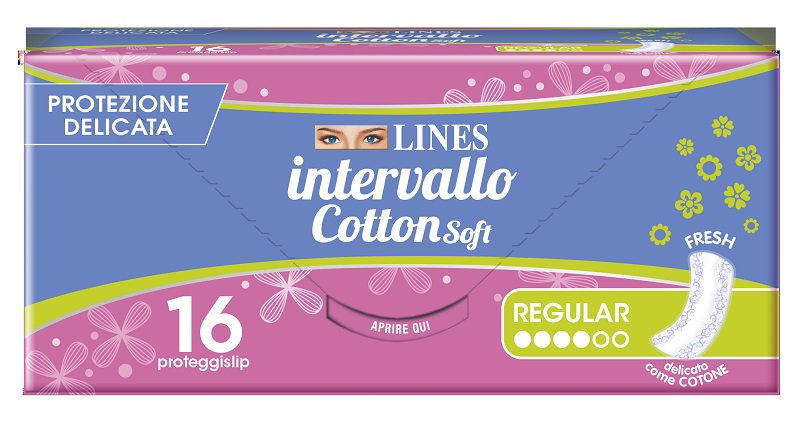 PROTEGGISLIP LINES INTERVALLO COTTON SOFT FRESH DISTESI 16 PEZZI - Fontenova srl