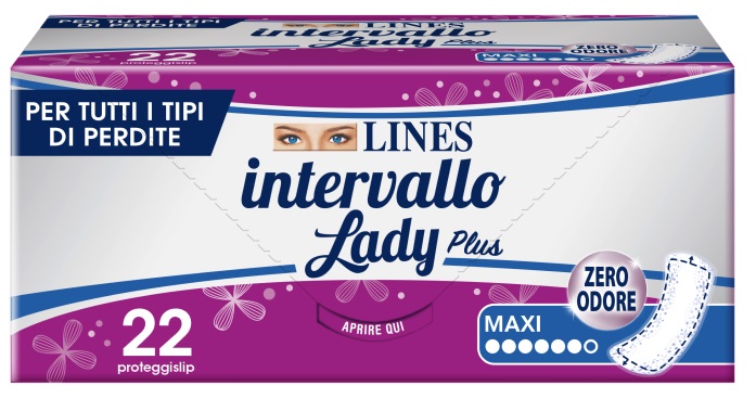 PROTEGGISLIP LINES INTERVALLO LADY PLUS MAXI 22 PEZZI - Fontenova srl
