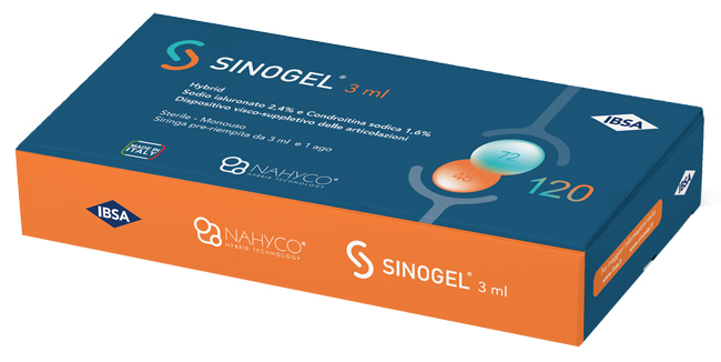SIRINGA INTRA-ARTICOLARE SINOGEL 2,4% ACIDO IALURONICO + 1,6% CONDROITINA SODICA 3ML + 1 AGO - Fontenova srl