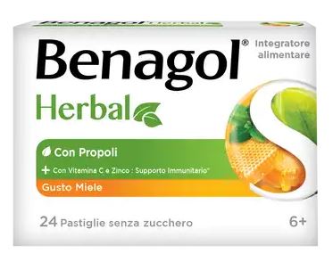 BENAGOL HERBAL MIELE 24 PASTIGLIE - Fontenova srl