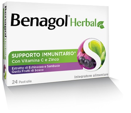 BENAGOL HERBAL FRUTTI DI BOSCO 24 PASTIGLIE - Fontenova srl