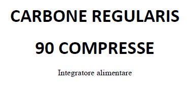 CARBONE REGULARIS 90 COMPRESSE - Fontenova srl