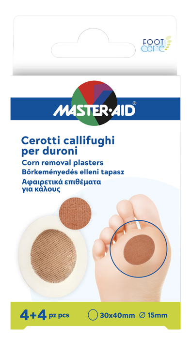 CEROTTO CALLIFUGO MASTER-AID FOOTCARE PER DURONI 4+4 PEZZI B1 - Fontenova srl