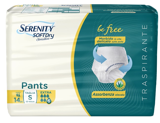 SERENITY PANTS SD SENSITIVE BE FREE EXTRA TAGLIA S 14 PEZZI - Fontenova srl