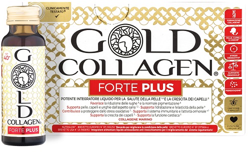 GOLD COLLAGEN FORTE PLUS 10 FLACONI DA 50 ML 5G COLLAGENE - Fontenova srl