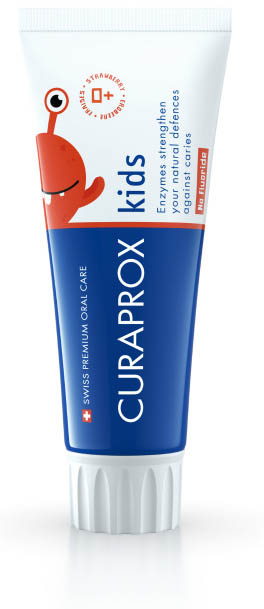 CURAPROX KIDS TOOTHPASTE STRAWBERRY FLAVOR 0 PPM 60 ML - Fontenova srl