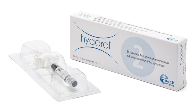 SIRINGA INTRA-ARTICOLARE HYADROL CON ACIDO IALURONICO 1% E ADELMITROL 2% CAPACITA' 2 ML - Fontenova srl
