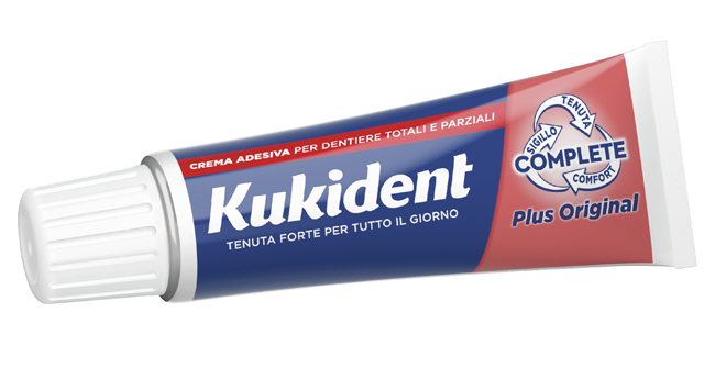 KUKIDENT PLUS ORIGINAL CREMA ADESIVA DENTIERE 40 G - Fontenova srl