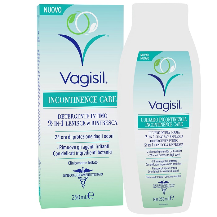 VAGISIL INCONTINENCE CARE DETERGENTE INTIMO 2IN1 LENISCE & RINFRESCA 250 ML - Fontenova srl