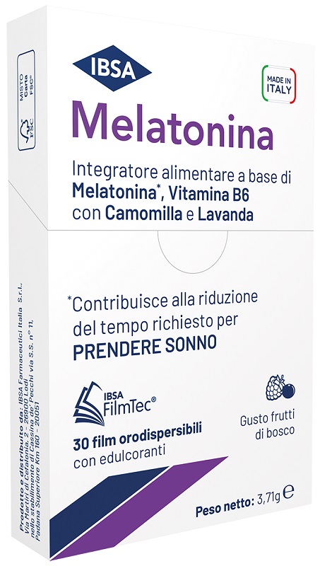 MELATONINA IBSA 30 FILM ORALI - Fontenova srl
