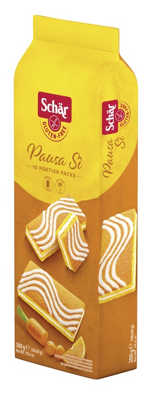 SCHAR PAUSA SI' MERENDINE DI PAN DI SPAGNA AL GUSTO DI CAROTA E ARANCIA 10 PORZIONI DA 30 G - Fontenova srl