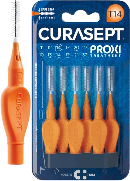 CURASEPT PROXI T14 ARANCIO/ORANGE 6 PEZZI - Fontenova srl