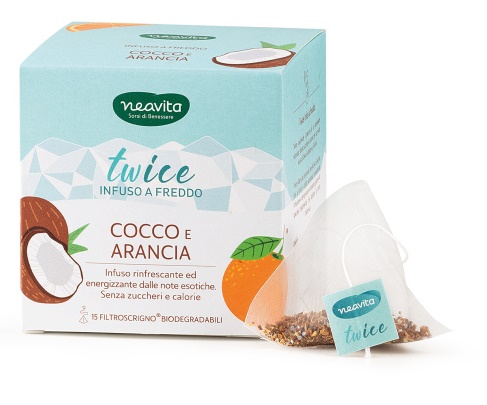 NEAVITA FILTROSCRIGNO INFUSO TWICE COCCO E ARANCIA 15 FILTRI - Fontenova srl