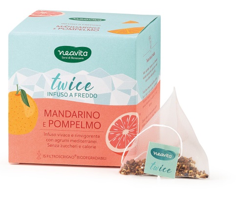 NEAVITA FILTROSCRIGNO INFUSO TWICE MANDARINO E POMPELMO 15 FILTRI - Fontenova srl
