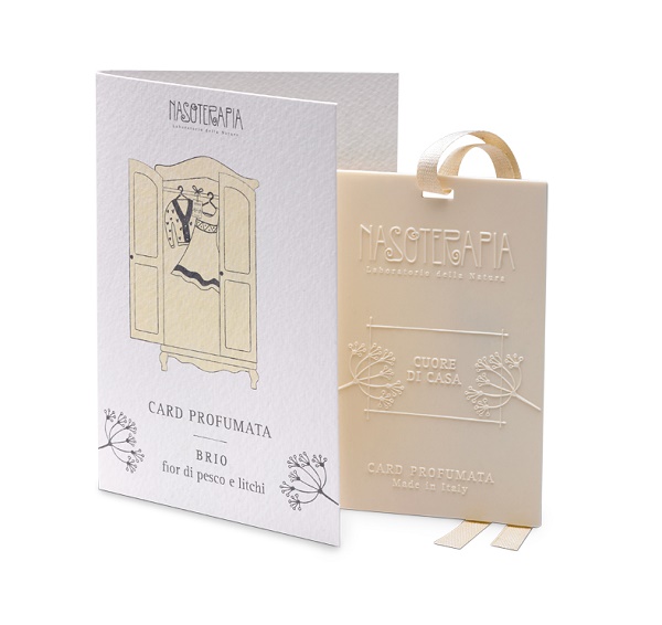 CARD PROFUMATA SINGOLA FIOR DI PESCO E LITCHI NASOTERAPIA - Fontenova srl