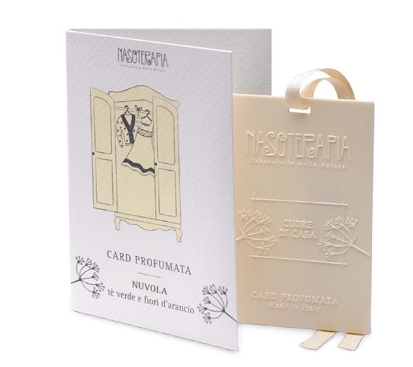 CARD PROFUMATA SINGOLA NUVOLA DI TALCO E ROSA NASOTERAPIA - Fontenova srl