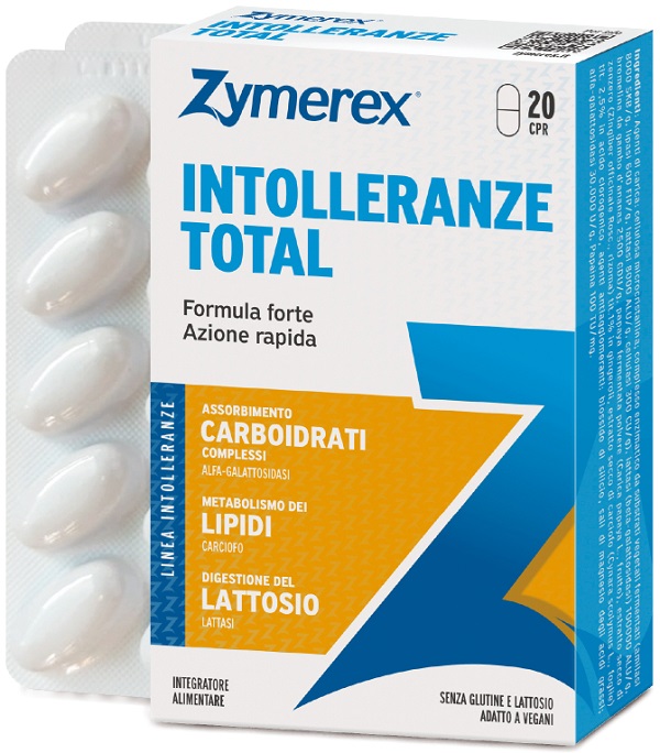 ZYMEREX INTOLLERANZE TOTAL 20 COMPRESSE SENZA GLUTINE SENZA LATTOSIO - Fontenova srl