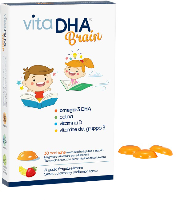 VITADHA BRAIN 30 MORBIDINE AL GUSTO FRAGOLA E LIMONE - Fontenova srl