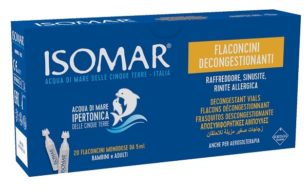 ISOMAR FLACONCINI DECONGESTIONANTI SOLUZIONE IPERTONICA 20 FLACONCINI 5 ML - Fontenova srl