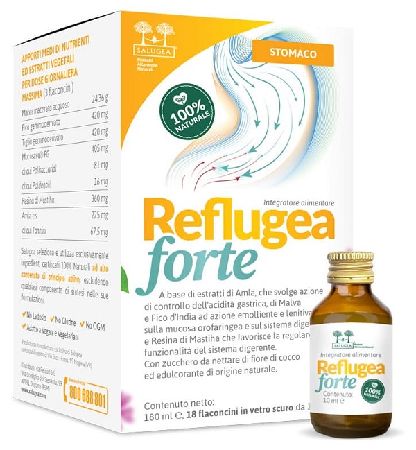 SALUGEA REFLUGEA FORTE 18 FLACONCINI DA 10 ML - Fontenova srl