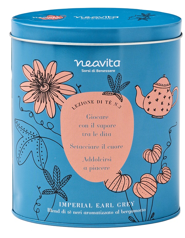 NEAVITA OVAL TIN LEZIONI DI TE' AZZURRO TE' IMPERIAL EARL GREY FILTROSCRIGNO 12 X 2 G - Fontenova srl