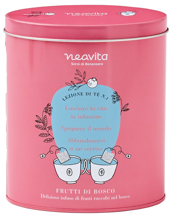 NEAVITA OVAL TIN LEZIONI DI TE' ROSSO INFUSO FRUTTI DI BOSCO FILTROSCRIGNO 12 X 3,5 G - Fontenova srl