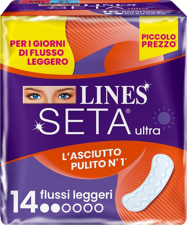 LINES SETA ULTRA ASSORBENTI LEGGERO DWCT 14 PEZZI - Fontenova srl