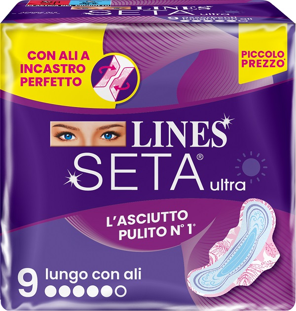 LINES SETA ULTRA ASSORBENTI LUNGO ALI DWCT 9 PEZZI - Fontenova srl
