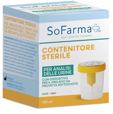 CONTENITORE URINA SOTTOVUOTO DA 120 ML SOFARMAPIU' - Fontenova srl