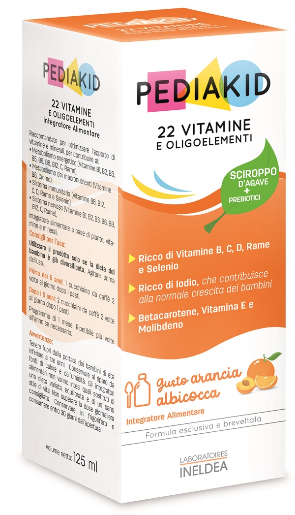PEDIAKID 22 VITAMINE E OLIGOELEMENTI SCIROPPO 125 ML - Fontenova srl