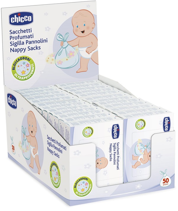 CHICCO SACCHETTI PROFUMATI PANNOLINI 50 PEZZI - Fontenova srl