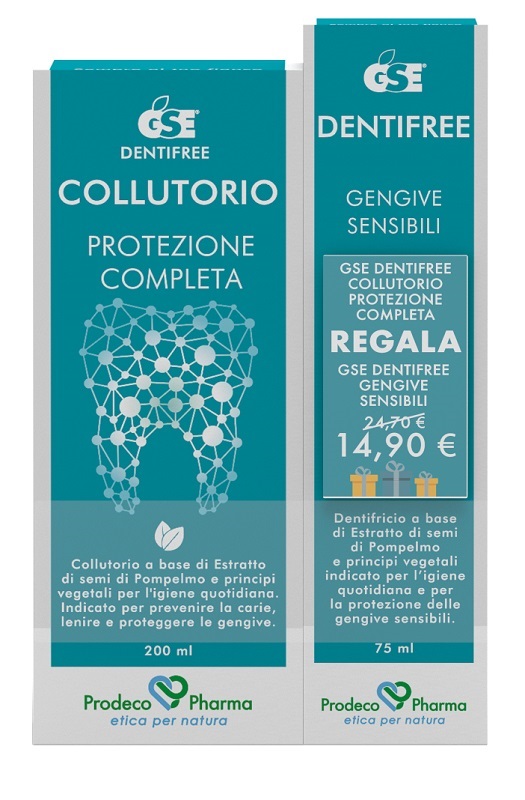 GSE DENTIFREE COLLUTORIO REGALA GENGIVE SENSIBILI 200 ML + 75 ML - Fontenova srl