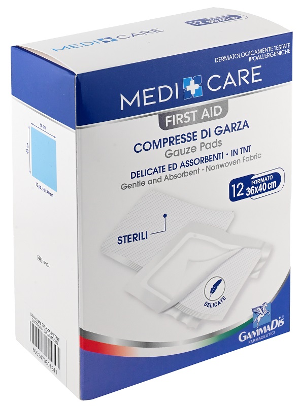 GARZA MEDICARE TNT 36X40 CM 12 PEZZI - Fontenova srl