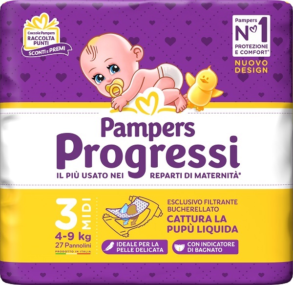 PAMPERS PROGRESSI MIDI 27 PEZZI - Fontenova srl