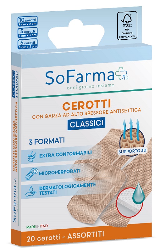 CEROTTO CLASSICO ASSORTITI 20 PEZZI SOFARMAPIU' - Fontenova srl