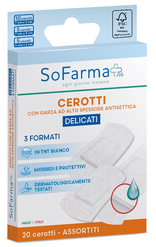 CEROTTO DELICATO ASSORTITI 20 PEZZI SOFARMAPIU' - Fontenova srl