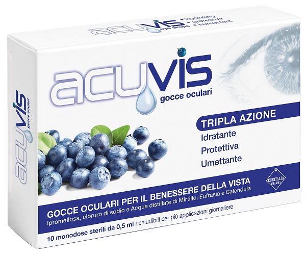 GOCCE OCULARI ACUVIS 10 FLACONCINI 0,5 ML - Fontenova srl