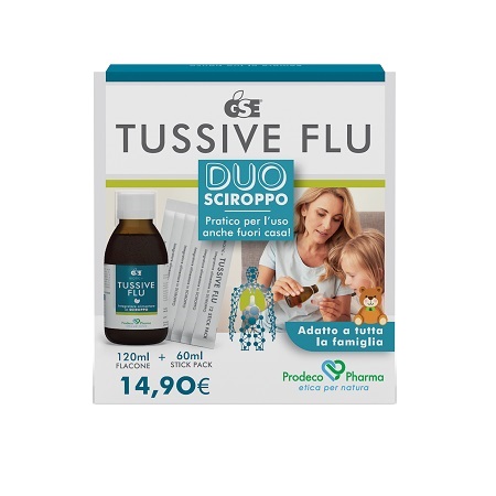 GSE TUSSIVE FLU DUO FLACONE+6 STICK PACK MONODOSE - Fontenova srl