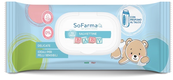 SALVIETTINE BABY TALCO 72 PEZZI SOFARMAPIU' - Fontenova srl