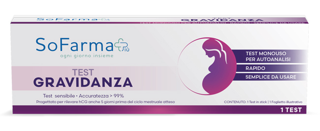 TEST AUTODIAGNOSTICO GRAVIDANZA SOFARMAPIU' - Fontenova srl
