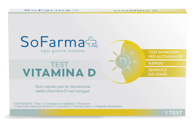 TEST AUTODIAGNOSTICO VITAMINA D 1 PEZZO SOFARMAPIU' - Fontenova srl