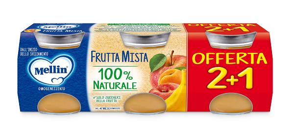 MELLIN OMOGENEIZZATO FRUTTA MISTA 3 PEZZI DA 100 G - Fontenova srl