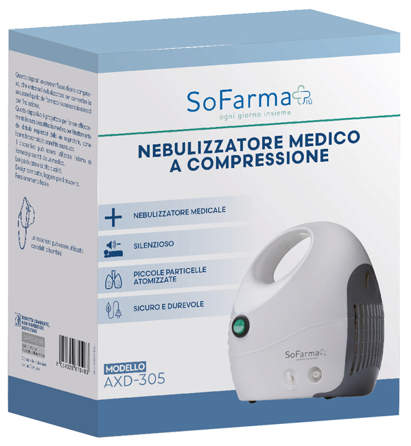 NEBULIZZATORE MEDICO A COMPRESSIONE SOFARMAPIU' - Fontenova srl