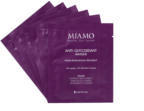 MIAMO LONGEVITY PLUS ANTI GLYCOXIDANT MASQUE BOX 6 PEZZI - Fontenova srl