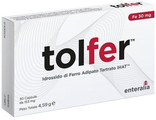 TOLFER IHAT IDROSSIDO FERRO ADIPATO TARTRATO NANO 30 CAPSULE - Fontenova srl