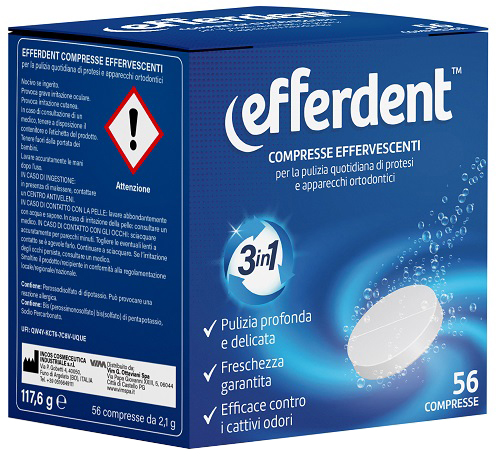 EFFERDENT 56 COMPRESSE EFFERVESCENTI - Fontenova srl