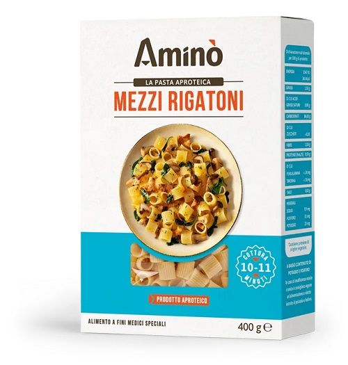 AMINO' MEZZI RIGATONI APROTEICI 400 G - Fontenova srl