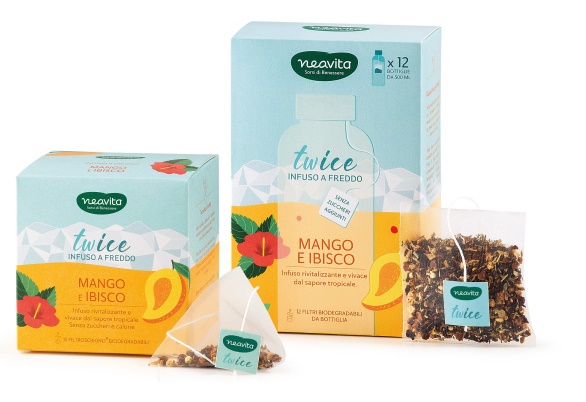 NEAVITA FILTROSCRIGNO INFUSO MANGO IBISCO MINI TIN CORALLO TWICE TO GO 3 PEZZI - Fontenova srl