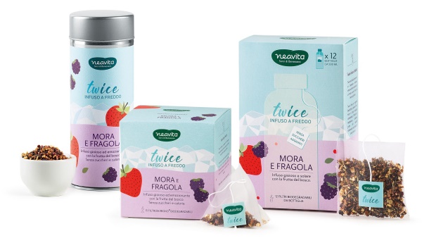 NEAVITA FILTROSCRIGNO INFUSO MORA FRAGOLA MINI TIN INDACO TWICE TO GO 3 PEZZI - Fontenova srl