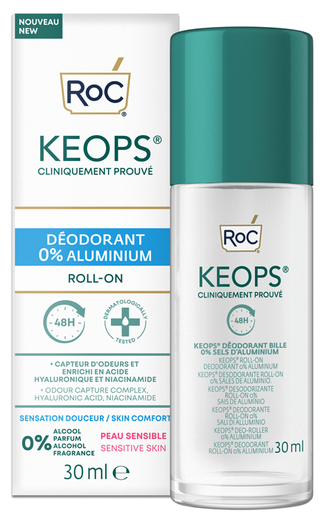 ROC KEOPS DEODORANT ROLL ON 0% ALUMINIUM 30 ML - Fontenova srl